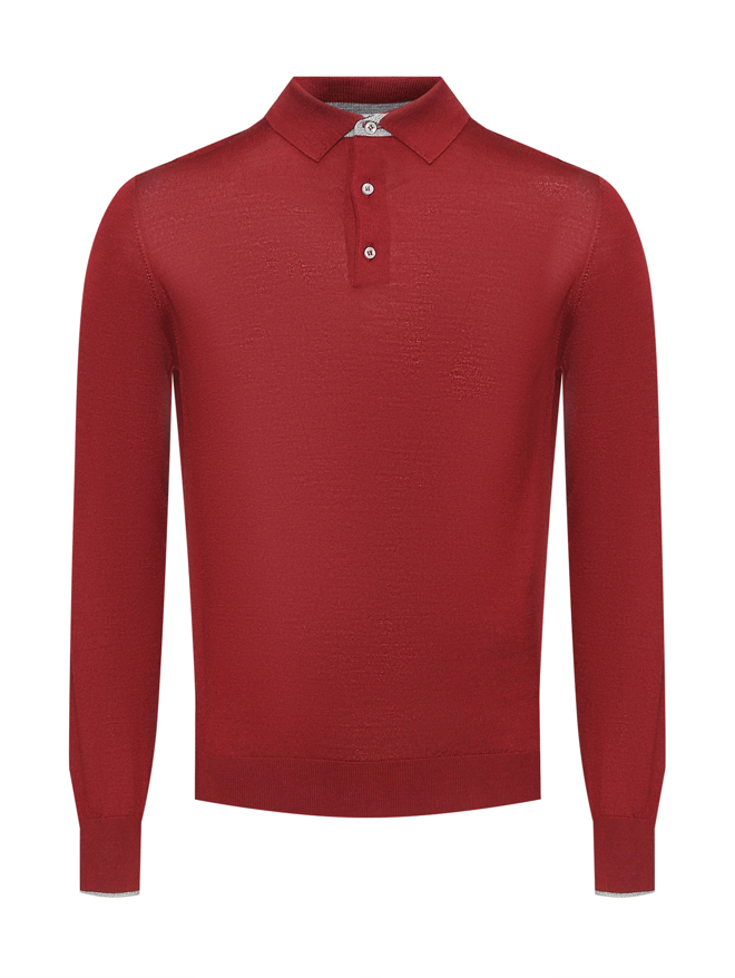 Doriani Cashmere Джемпер из шерсти и шелка с воротом поло