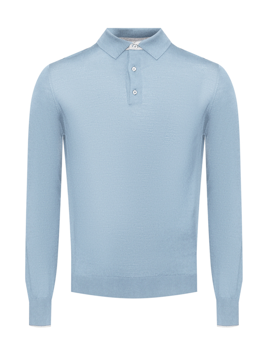 Doriani Cashmere Джемпер из шерсти и шелка с воротом поло