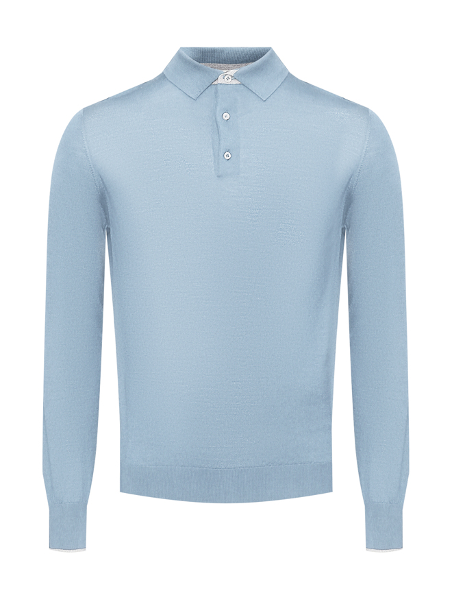Doriani Cashmere Джемпер из шерсти и шелка с воротом поло