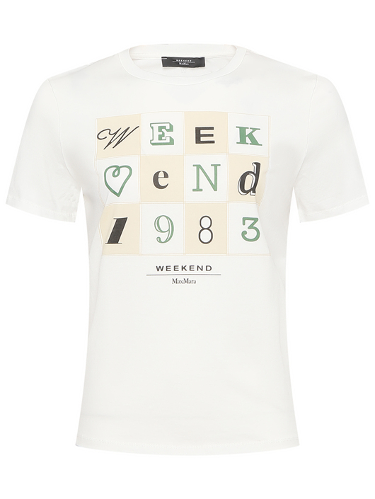 Weekend Max Mara Футболка из хлопка с принтом