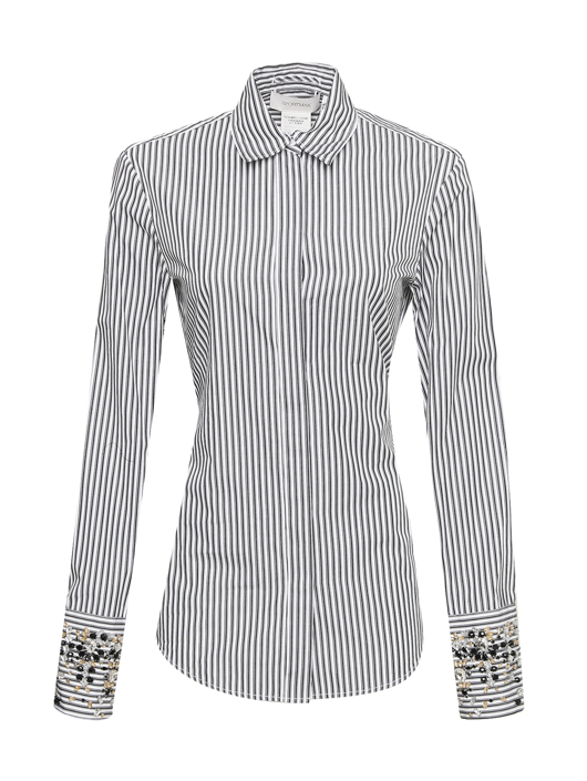 Sportmax Рубашка из хлопка с декором на манжетах