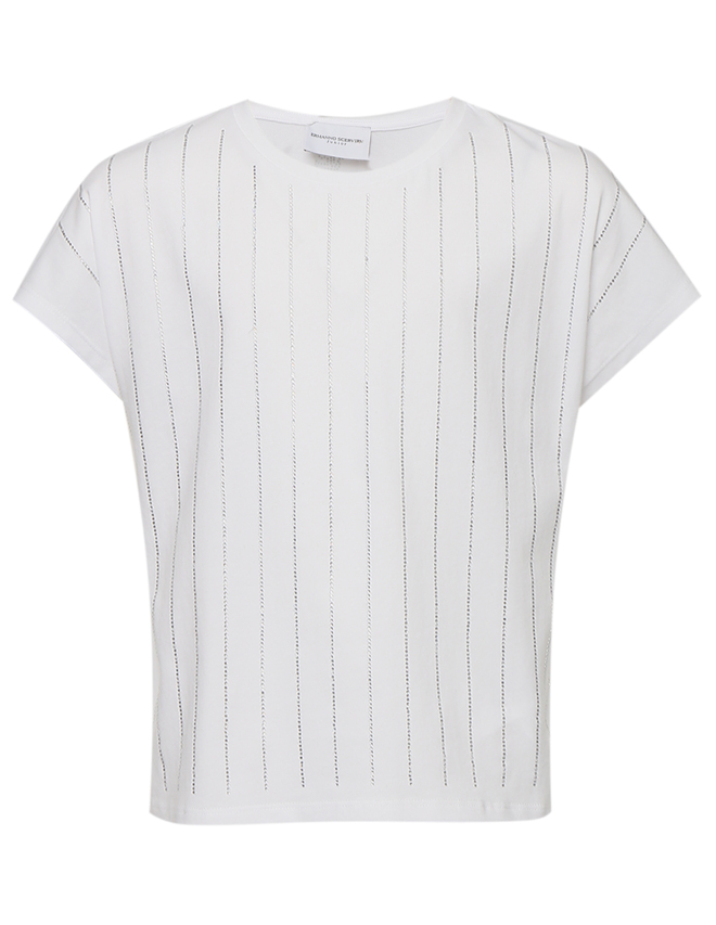 Ermanno Scervino Junior Футболка из хлос аппликацией