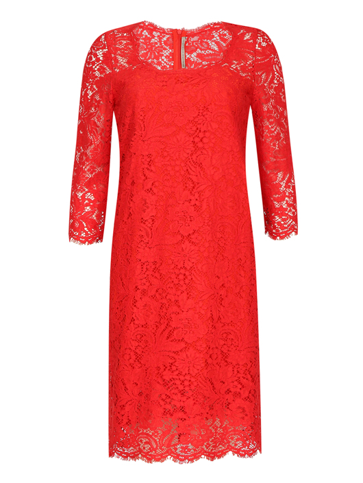 Ermanno Scervino Кружевное платье из хлопка и вискозы