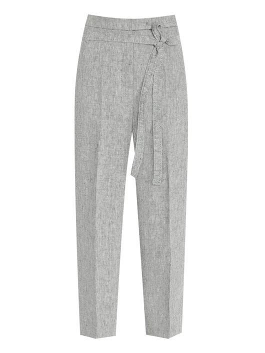 Max Mara Кюлоты из льна с поясом