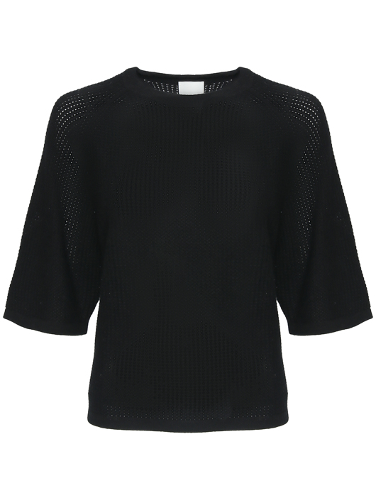 Allude Джемпер из шерсти и кашемира с короткими рукавами