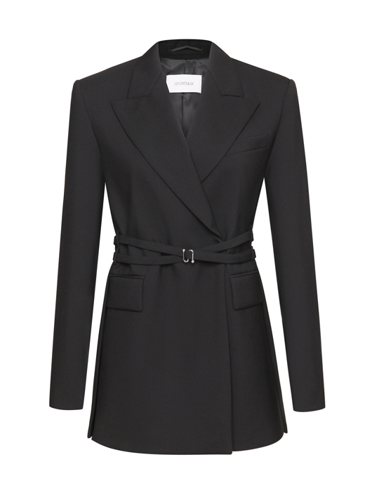 Sportmax Двубортный жакет из шерсти