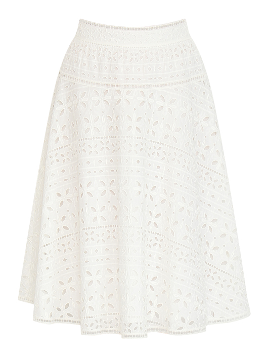 Ermanno Scervino Юбка из хлопка с вышивкой
