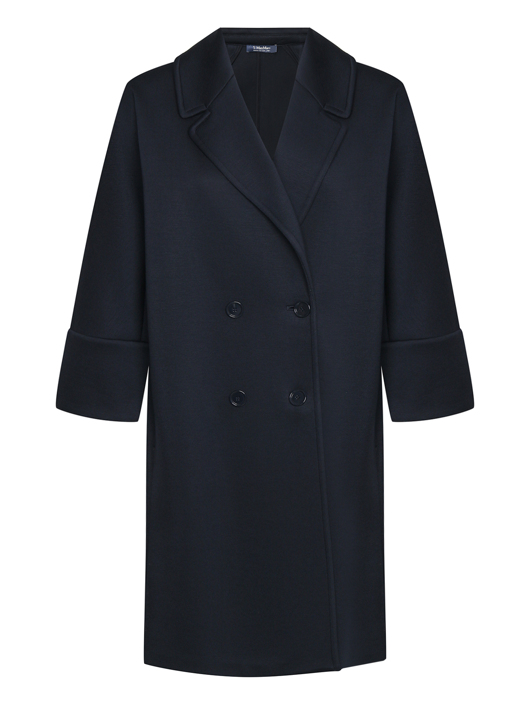 Max Mara Пальто двубортное из трикотажа
