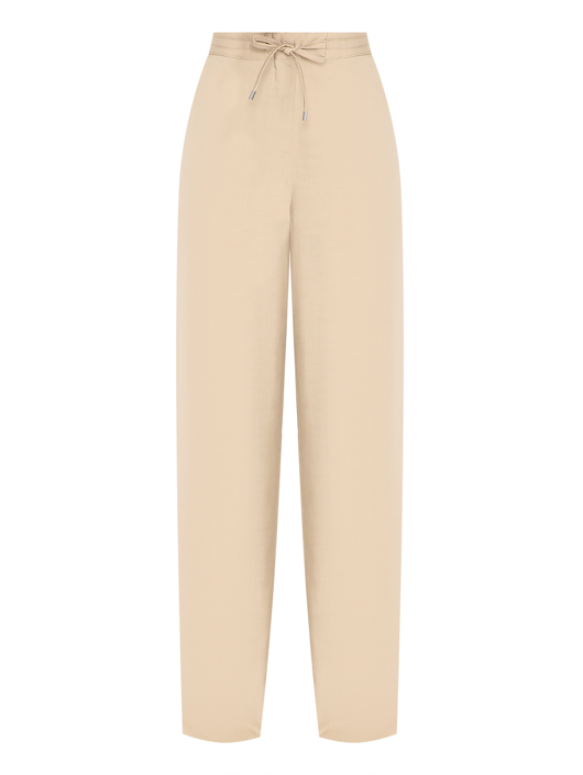 LARDINI Однотонные брюки из вискозы со шнуровкой