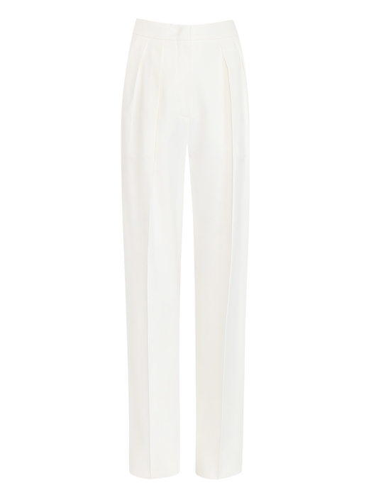 Sportmax Брюки из смешанного хлопка с защипами