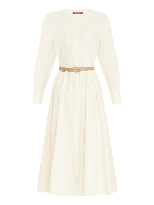 Max Mara Платье с ремнем из хлопка