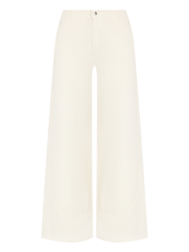Ermanno Firenze Широкие светлые джинсы