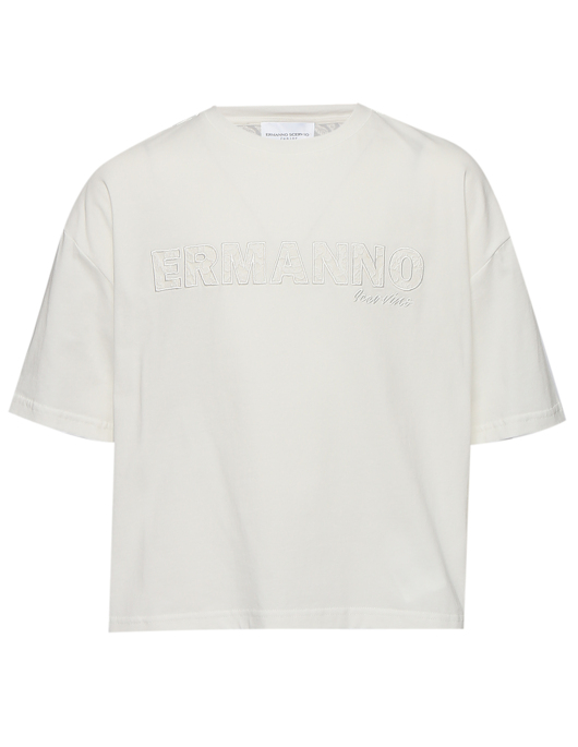 Ermanno Scervino Junior Футболка из хлопка с логотипом