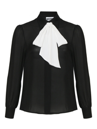 Moschino Блуза из шелка с бантом