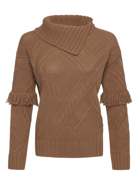 Weekend Max Mara Джемпер из шерсти с бахромой
