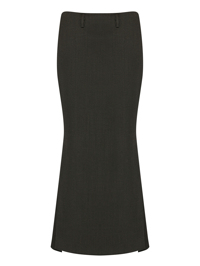 Sportmax Юбка-миди из шерсти с разрезами