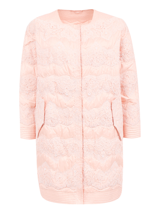Ermanno Scervino Пальто с декоративной отделкой из кружева