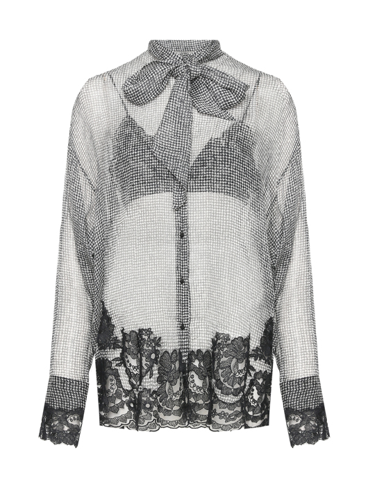 Ermanno Scervino Блуза из шелка в клетку