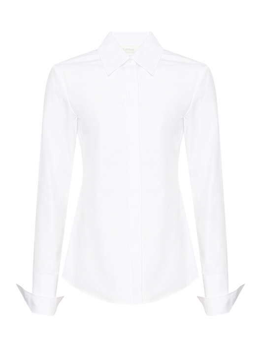 Sportmax Однотонная блуза из хлопка