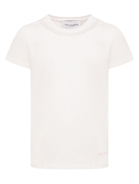 Trussardi Хлопковая футболка со стразами