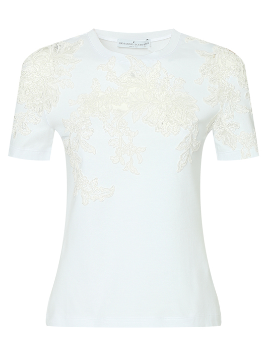 Ermanno Scervino Футболка из хлопка с вышивкой