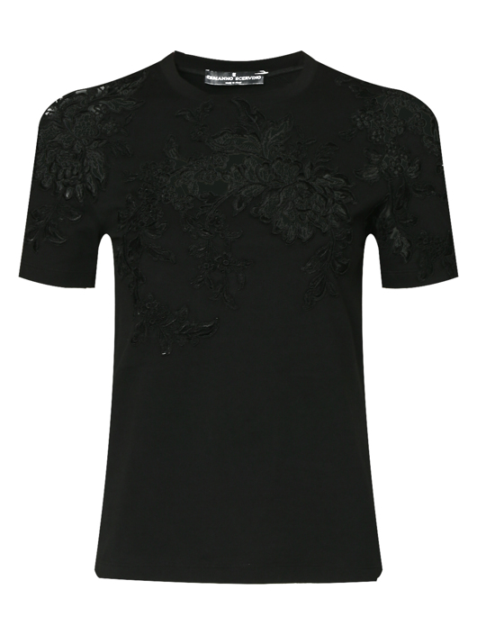 Ermanno Scervino Футболка из хлопка с вышивкой