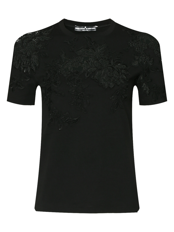 Ermanno Scervino Футболка из хлопка с вышивкой
