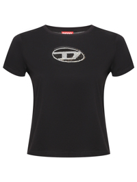 Diesel Футболка из хлопка с пайетками