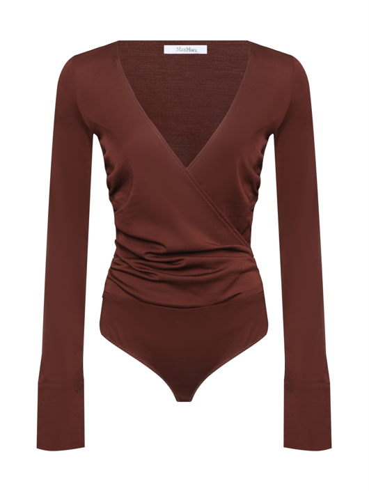 Max Mara Блузка-боди из шерсти
