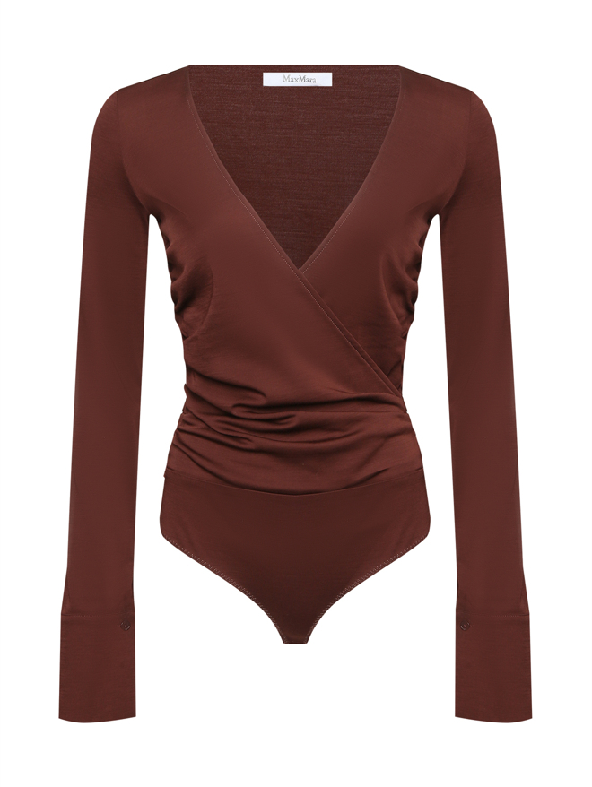 Max Mara Блузка-боди из шерсти