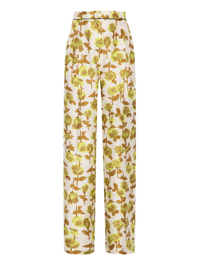 Max Mara Брюки из шелка с узором