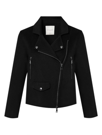 Ermanno Firenze Куртка-косуха из шерсти однотонная