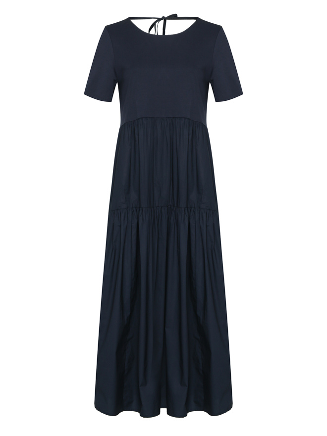 Weekend Max Mara Свободное платье-макси из трикотажа и хлопка