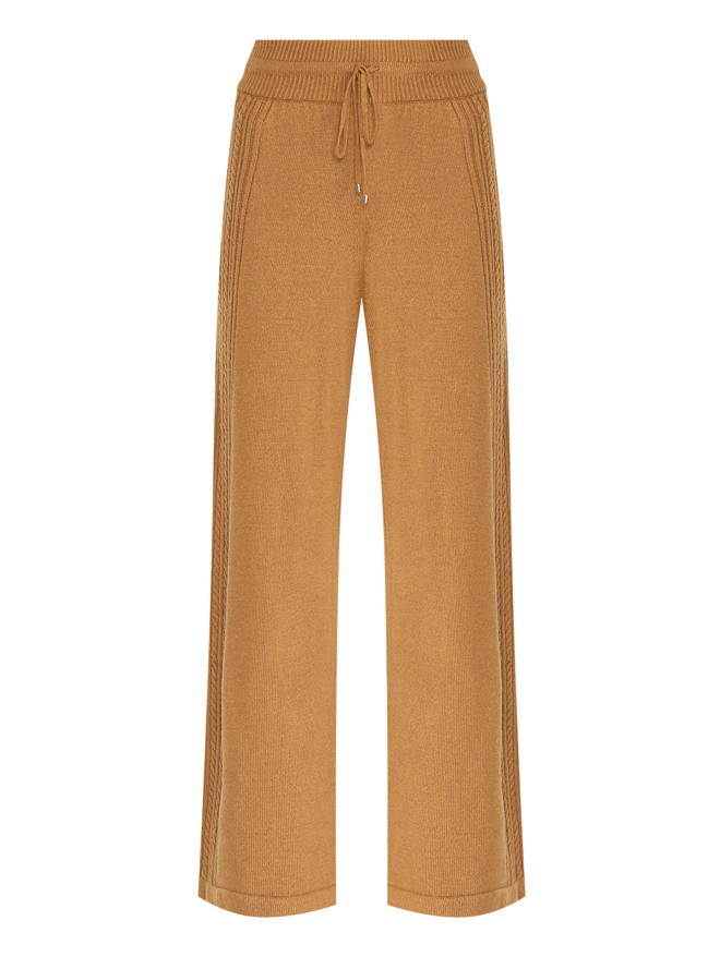 Ermanno Scervino Брюки из шерсти на резинке с узором