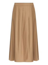 Max Mara Однотонная юбка из шерсти с защипами