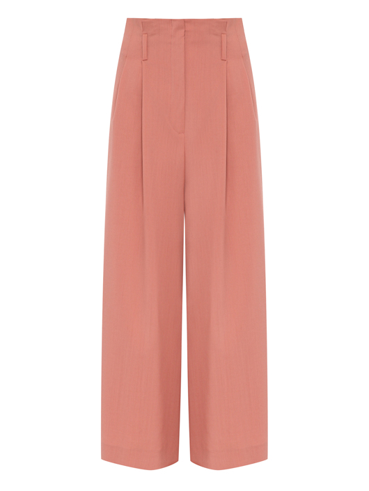 Weekend Max Mara Брюки-палаццо с высокой посадкой из шерсти