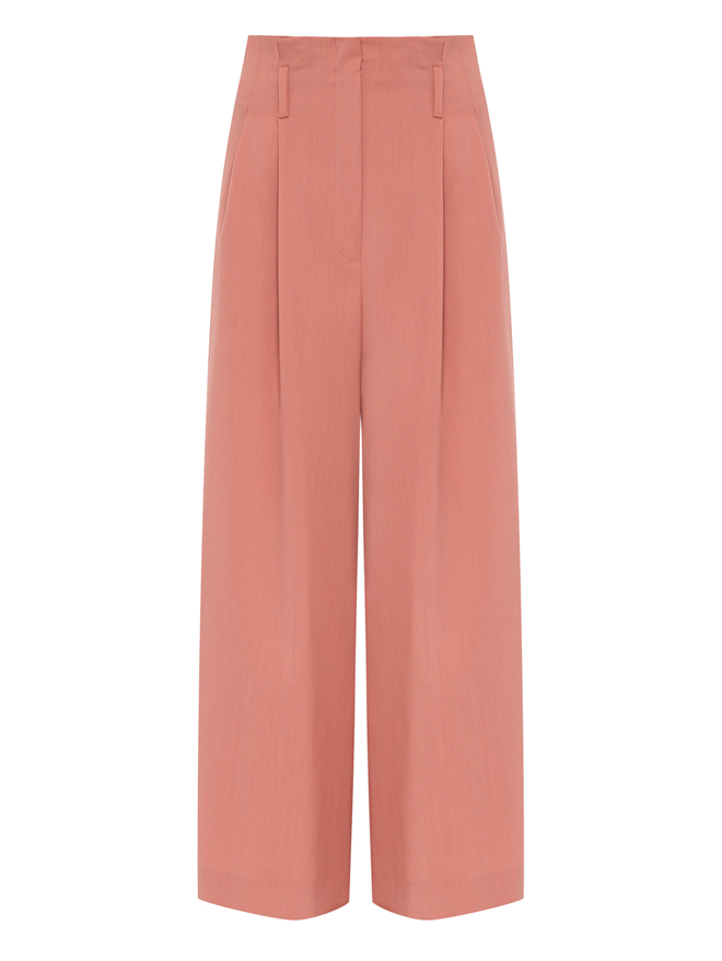 Weekend Max Mara Брюки-палаццо с высокой посадкой из шерсти
