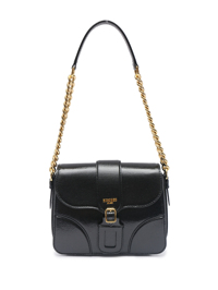 Moschino Сумка из лаковой кожи с золотой фурнитурой