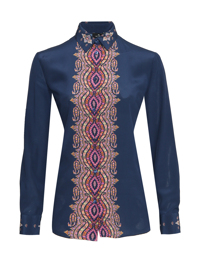 Etro Блуза из шелка с узором