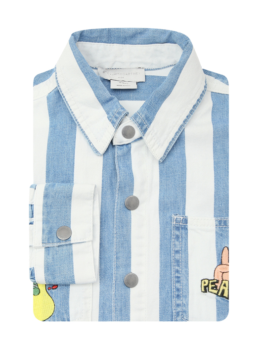 Stella McCartney kids Рубашка в полоску из хлопка