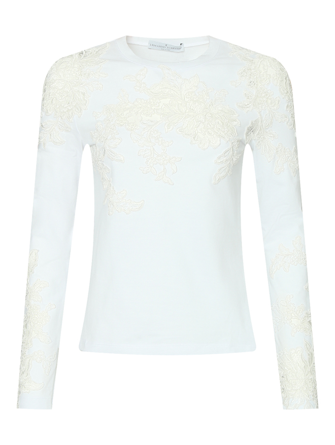 Ermanno Scervino Лонгслив из хлопка с вышивкой