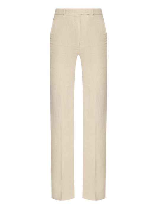 Max Mara Однотонные брюки из льна
