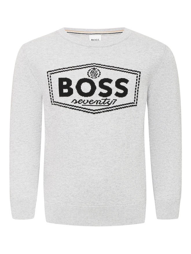 Boss Джемпер из хлопка с логотипом