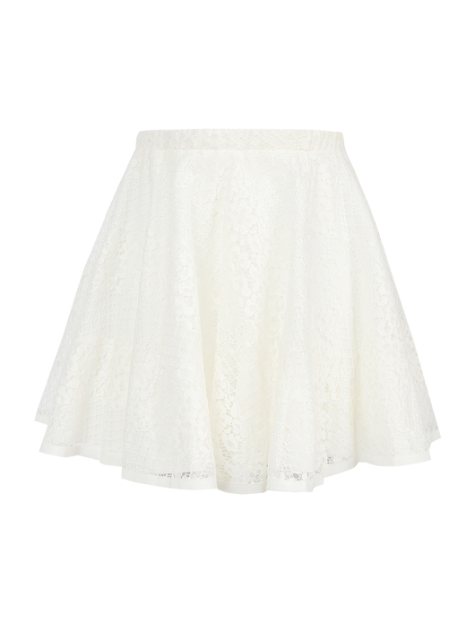 Ermanno Scervino Junior Кружевная юбка-солнце из хлопка