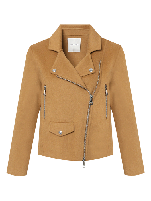Ermanno Firenze Куртка-косуха из шерсти однотонная