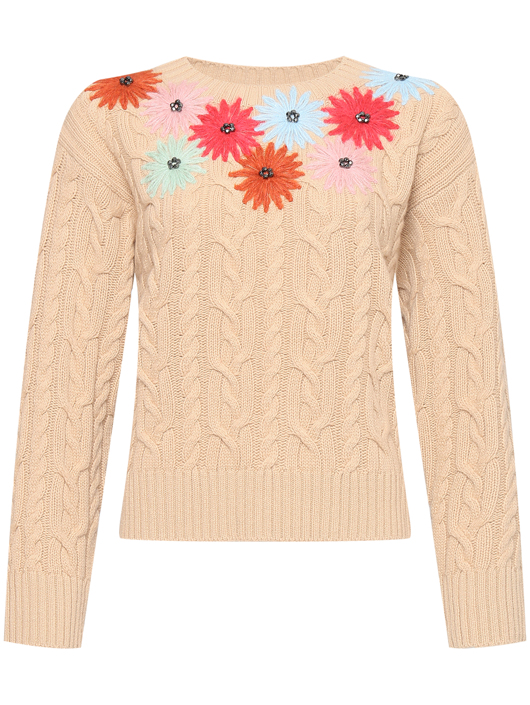 Weekend Max Mara Джемпер из смешанной шерсти с декором