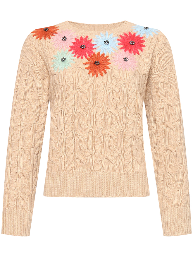 Weekend Max Mara Джемпер из смешанной шерсти с декором