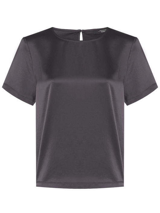Weekend Max Mara Однотонная футболка из текстиля