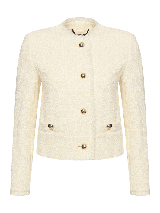Weekend Max Mara Твидовый жакет из шерсти