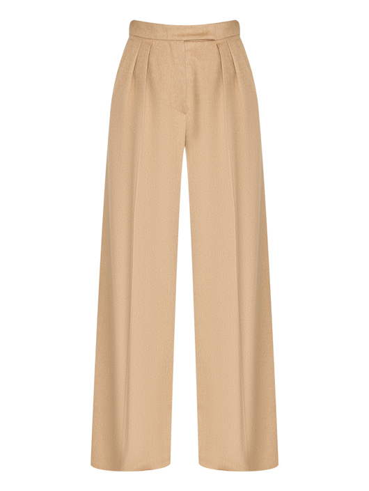 Max Mara Широкие брюки из шерсти с защипами